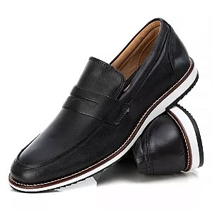Loafer Preto Couro clássico