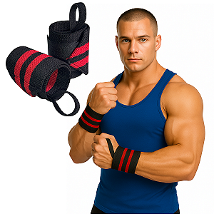 Munhequeira Elástica 43cm com Velcro Ajustável