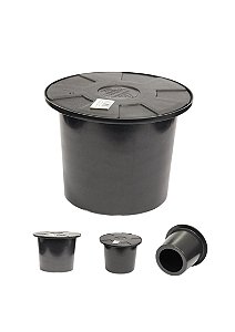 KIT COM 20 CAIXA DE INSPEÇÃO CONICA PVC 18 X 13,5 PARA ATERRAMENTO