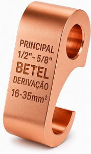 Conector para Aterramento Cabo/Haste 1/2" a 5/8" 16-35mm SACG