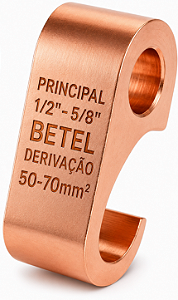 Conector para Aterramento Cabo/Haste 1/2" a 5/8" 50-70mm SACG