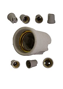 SOQUETE PORC E-27 CONICO 4A/250V C/ 40 UNIDADES