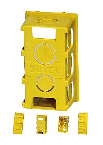 KIT COM 210 CAIXA DE LUZ 4 X 2 PLASTICO AMARELA BETEL