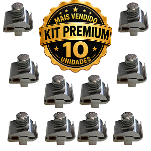 GRAMPO TAPIT PARALELO BIMETALICO 10mm A 1/0 AWG - KIT COM 1O UNIDADES
