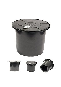CAIXA DE INSPEÇÃO CÔNICA PVC 18 X 13,5 PARA ATERRAMENTO - 2 UNIDADES