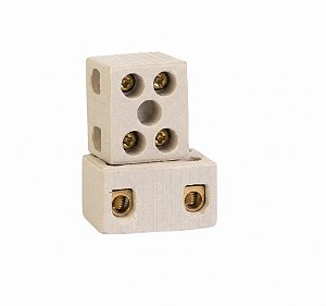 CONECTOR PORCELANA BIPOLAR - 6MM - 2 UNIDADES