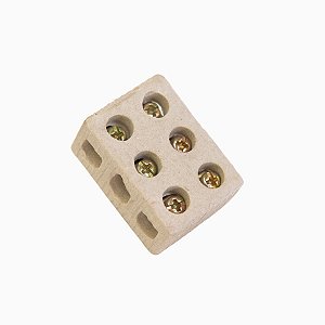 CONECTOR PORCELANA TRIPOLAR PARA CHUVEIRO - 10MM - 2 UNIDADES