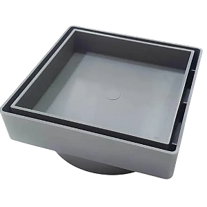 Ralo Oculto Invisível 10x10 Cinza Claro - Anti Odor