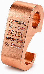 Kit 5 Conectores para Aterramento Cabo/Haste 1/2" a 5/8" 50-70mm SACG