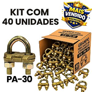 Kit 40 Conectores GTDU PA30 5/8 para Haste de Aterramento
