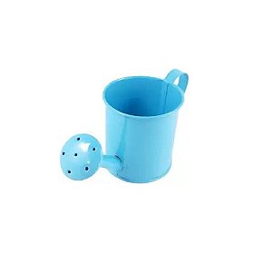 Vaso Decorativo Mini Regador Metal Azul