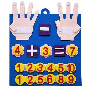 Kit Montessori Aprenda Matemática Soma E Subtração Dedinhos