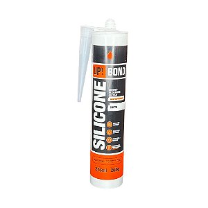 Adesivo Silicone Acetico Preto 260G Up Bond + NF Original