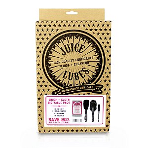 Juice Lubes - Kit de Escovas e Pano de Microfibra