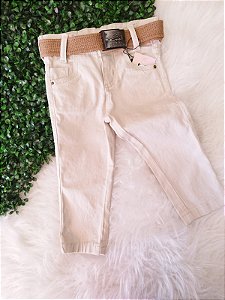 Calça infantil com cinto