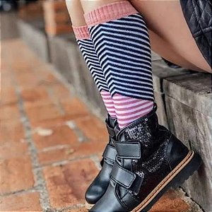 Meia Feminina 3/4 RoseBlack