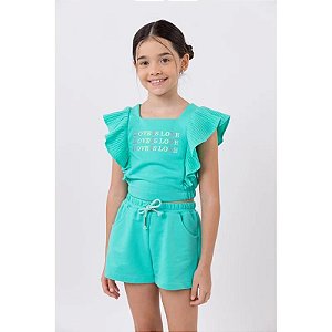 Conjunto Infantil Cropped e Short