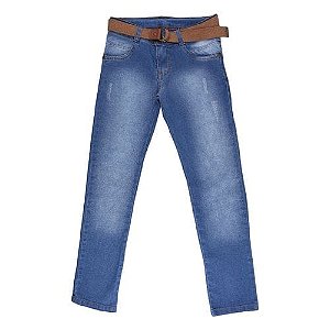 Calça Jeans Juvenil com Cinto