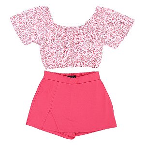 Conjunto Juvenil Estampado Floral