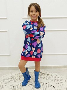 Vestido Infantil Feminino Moletom