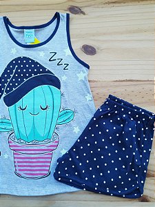 Pijama infantil Cactos brilha no escuro
