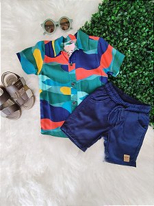Conjunto Camisa Camuflada Infantil Menino