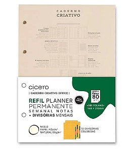 REFIL PLANNER PERM. ARG. POLEM 80G 101FL