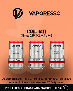 Coil Vaporesso Gti Meshed (Unidade)