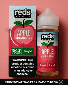 Juice 7Daze - Reds Apple Strawberry Iced - 0mg - 100ml