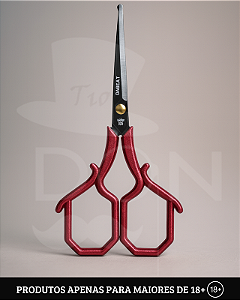 Tesoura Kush Round Red/Black - Abduzido