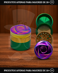 Triturador de Metal Flor 4 Partes - Pequeno