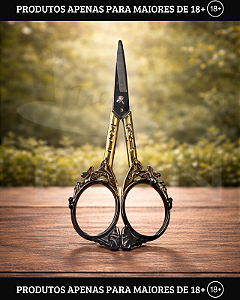 Tesoura Butterfly X-Gold/Black - Abduzido (Ponta Quadrada)