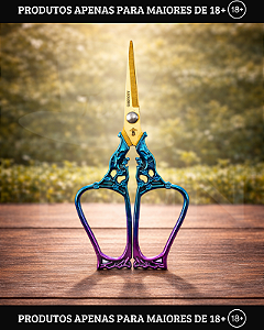 Tesoura King X-Purple/Gold - Abduzido (Ponta Quadrada)