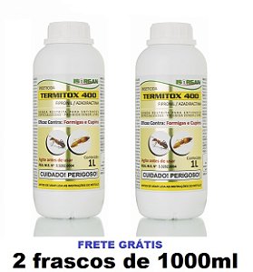 Inseticida Termitox 400 - 1000ml (2un) - Formigas, Cupins, etc. - FRETE GRÁTIS