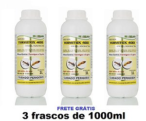 Termitox 400 - 1000ml (3un) - Formigas, Cupins, etc. - FRETE GRÁTIS