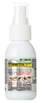 Termitox Spray 60ml - Formigas, Cupins, Carrapatos, Pulgas, Baratas, etc.