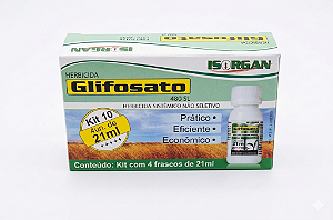 Mata Mato Herbicida Glifosato 480g/L (48%) - 4un x 21ml