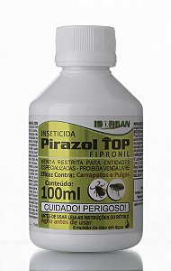 Pirazol Top - 100ml - Solução Oleosa - Elimina Carrapatos e Pulgas