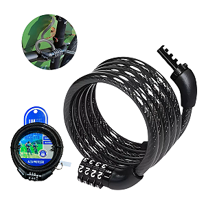 Tranca Bicicleta Senha Bloqueador Trava Bike Moto Cadeado
