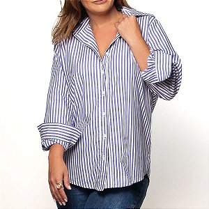 CATHARINA BOYFRIEND LISTRADA AZUL