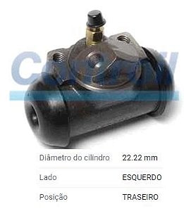 Cilindro Roda Traseira - Controil - LE Blazer 2.4 8v - 2.8 8v - 4x2/4x4 2000 a 2011