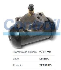 Cilindro Roda Traseira - Controil - LD Blazer 2.4 8v - 2.8 8v - 4x2/4x4 2000 a 2011