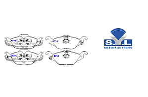 Jogo Pastilha Freio Dianteiro - SYL - Astra 2.0 8v/16v 1999 a 2009 - Aro 14