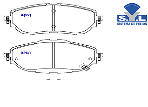 Jogo Pastilha Freio Dianteiro - SYL - Corolla 1.8 16v 2015 a 2019
