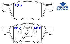 Jogo Pastilha Freio Dianteiro - SYL - Honda HRV 1.5/1.8 16v após 2019...