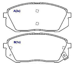 Jogo Pastilha Freio Dianteiro - SYL - Hyundai IX35 2.0 16v após 2010... - S/Alarme