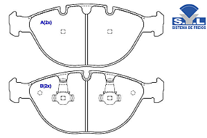 Jogo Pastilha Freio Dianteiro - SYL - BMW X5 4.6 32v V8 2002 a 2006