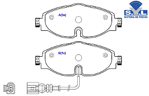 Jogo Pastilha Freio Dianteiro - SYL - Golf TSi 1.4 16v 2014 a 2018