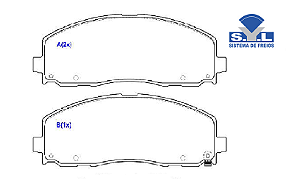 Jogo Pastilha Freio Dianteiro - SYL - Freemont 2.4 16v 2011 a 2016