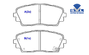 Jogo Pastilha Freio Dianteiro - SYL - Tracker 2.0 16v 2013 a 2018